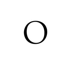 the letter o is shown in black and white