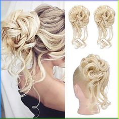 Category:Ponytails; Occasion:Daily Wear,Party / Evening,Vacation,Party,Birthday; Age Group:Adults; Color Shade:Black,Blonde,Auburn,Brown; Hair Extension Type:Drawstring; Origin of Hair Donors:Brazilian Hair; Hair Material:Synthetic Hair; Texture:Curly; Length:Short; Features:Soft,Classic,Women,Easy dressing,Comfortable; Heat Resistant:Yes; Listing Date:03/28/2023; Hairstyle:With Ponytail; Can Be Permed:No Tendrils Hair, Bun Easy, Tousled Updo, Messy Bun Hair Piece, Chic Hairstyle, Half Bun, Dream Ideas, Top Bun, Bun Hair Piece