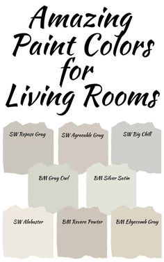 an advertisement for living room paint colors