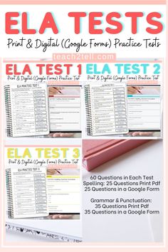 ELA Standardized Test Prep Bundle Diverse Classroom, Test Taking Strategies, Testing Strategies, Learning Sites, State Testing