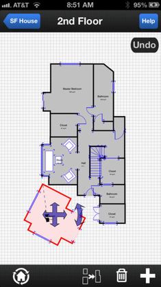 the floor plan for a house with two floors and an attic on top of it