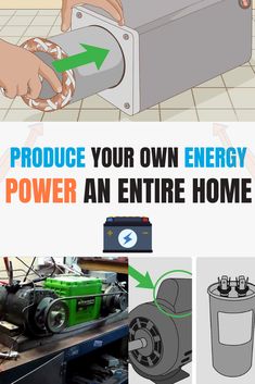 the instructions for how to use an energy generator in your home are shown here and below