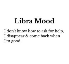 the words libra mood are in black and white