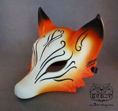 Japanese Fox Mask, Japanese Fox, Kitsune Mask, Kitsune Fox, Japanese Mask, Fox Mask, Cool Masks, Masks Art, Masks Masquerade