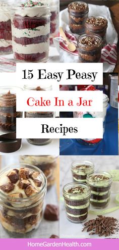 15 Easy Cake In a Jar Recipes Baking In Mason Jars Recipes, Halloween Cake In A Jar, Cake In Jars Recipe, Easy Mason Jar Desserts, Pie Jars, Jar Cakes Recipes, Brownie Jars Ideas, Jar Cakes Ideas