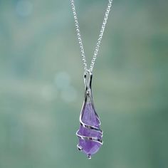 Potion Art, Necklaces Purple, Novica Jewelry, Amethyst Stone Necklace, Purple Pendant Necklace, Briolette Necklace, Purple Pendant, Purple Wrap, Jewelry Purple