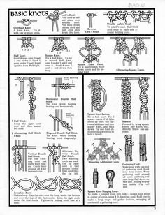 an instruction diagram for how to tie knots