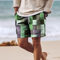 Category:WE-Pants; Season:Summer; Fabric:Polyester; Gender:Men's; Style:Hawaiian,Casual; Elasticity:Micro-elastic; Occasion:Beach,Holiday; Fit Type:Regular Fit; Function:Quick Dry; Waistline:Mid Waist; Pattern:Color Block,Colorful; Design:with Mesh lining,3D Print,Elastic Waist,Drawstring; Pants Type:Swim Shorts,Swim Trunks,Board Shorts; Fly Type:Elasticity,Drawstring; Front page:FF; Listing Date:12/13/2023; Production mode:External procurement; Hips:; Length:; Waist:; Fit US Size:; Fit UK Size: Hawaii Swimwear, Summer Hawaii, Printed Pants Style, Beach Fit, Winter Shorts, Pockets Fashion, Hawaii Beach, Harajuku Streetwear, Holiday Beach