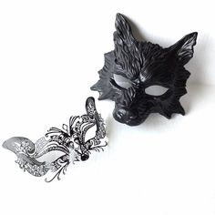 Couples Masquerade Masks Black Wolf And Fox, His & Hers Animal Masquerade Masks, Elegant Halloween Face Masks, Couples Black Animal Masks. Thank you for supporting small businesses and hope our products bring you and loved ones some joy and humor in these trying times. S H I P P I N G - Current processing times range 5-7 days. Pls note expedited & 1-2 day guaranteed delivery services offered will still require the same processing times. I N C L U D E D Masks come with matching double sid Fox Ball Mask, Maskerade Wolf Mask, Fox Maskerade Mask, Vlack Wedding With Animal Masks, Animal Masks Masquerade Ball, Mouse Masks Masquerade, Masquerade Masks Black, Animal Masquerade, Masquerade Mask Black