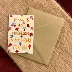 there is no room in my heart for you card on the floor next to an envelope