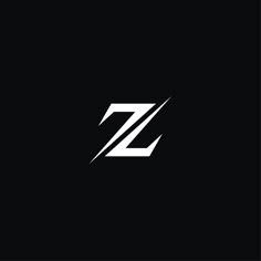 the letter z is made up of white lines on a black background, and it appears to be diagonal