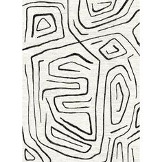 an abstract black and white drawing with lines in the shape of rectangles on fabric