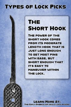 an advertisement for a short hook with instructions on how to use it