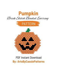 the pumpkin pattern has been made with pixel stitchs and is ready to be sewn