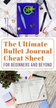 Bullet Journal Cheat Sheet, Bullet Journal Guide, Journal Guide, To Do Planner