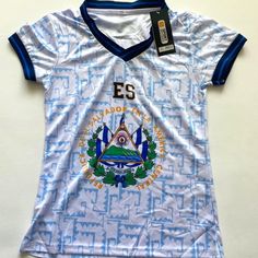 100% Polyester Womens El Salvador Soccer Jersey Unbranded White Color El Salvador Clothes, El Salvador Soccer, Titans Jersey, Nike Stock, Custom Cycling Jersey, White Sleeveless Shirt, Xmas Wishlist, Black Betty, Wear Green