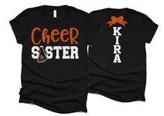 Glitter Cheer Sister Shirt | Cheer Short Sleeve Shirt | Cheer Bling | Cheer Spirit Wear | Bella Canvas T-shirt | Youth or Adult PLEASE READ BEFORE ORDERING WE CANNOT RUSH ORDERS OR CREATE NEW DESIGNS DURING PEAK SEASON AUG - MAY. IF YOU NEED TO CANCEL PLEASE DO SO WITHIN 24HRS Please read full description before ordering we cannot be responsible for mistakes made by not reading the full description. ORDERING INSTRUCTIONS: 1. Select your Garment Size/Color Each size must be selected separately. P Black Glitter Print T-shirt For Cheerleading, Black Glitter Print Tops For Cheerleading, Casual Glitter Print Tops For Cheerleading, School Spirit Tops With Glitter Print For Cheerleading, Cheerleading Glitter Print Crew Neck T-shirt, Cheerleading T-shirt With Glitter Print Crew Neck, Team Spirit T-shirt With Glitter Print For Cheerleading, School Spirit Glitter Print Short Sleeve Top, School Spirit Short Sleeve Top With Glitter Print