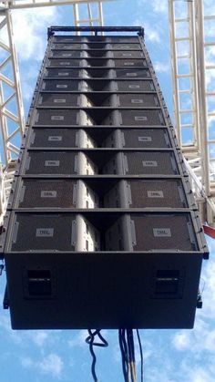 the back side of a large metal structure