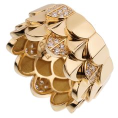 Fred of Paris Diamond Triple Arc Yellow Gold Band Ring Sz 7 1/4 0002854 Paris Ring, Movie Jewelry, Paris Jewelry, Snake Pattern, Ladies Ring, Dragon Scale, Gold Band Ring, Julia Roberts, Stone Setting