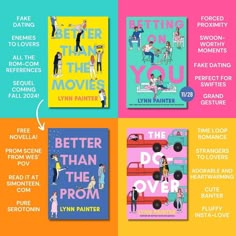 four books with different covers on them, including the title for better than the prom