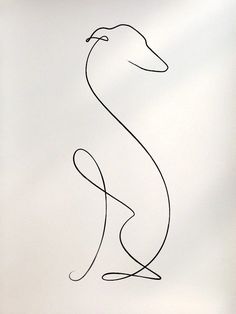 a black and white drawing of a bird on a white background with lines in the shape of an egret's head