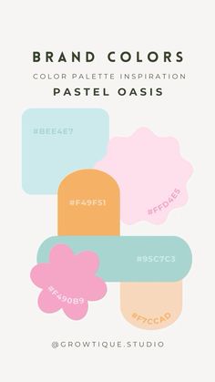 the brand colors for pastel oasis