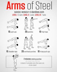 the arms of steel workout poster