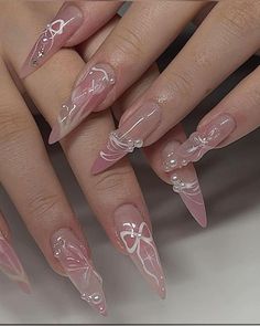 Blush Nail Designs, Unusual Nail Designs, Blush Nail, Manicured Nails, Asian Nails, Soft And Feminine, Girly Acrylic Nails, Blush Nails