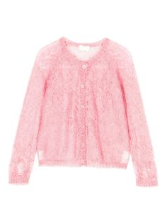 Cardigan traforato con scollo tondo, chiusura frontale con bottoni e maniche lunghe. Composizione Mohair 50%, Poliammide 32%, Lana 18% Istruzioni per il lavaggio Lavare a mano Girls Jumpers, Cardigan Pink, Kenzo Kids, Stella Mccartney Kids, Open Knit, Girl Top, Luxury Boutique, Blush Pink, Jumpsuit Dress