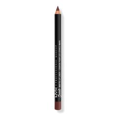 Cold Brew Suede Matte Lip Liner Velvet Soft Vegan Lip Pencil - NYX Professional Makeup | Ulta Beauty Nyx Lip Liner Cappuccino, Nyx Lip Liner Expresso, Nyx Lipliner Brown, Nyx Cold Brew Lip Liner, Nyc Lip Liner, Nyx Brown Lip Liner, Cold Brew Lip Liner, Lip Liner Aesthetic, Dark Lip Liner