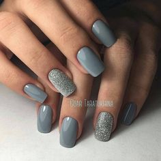 Grey Nail Designs, Cute Nail Art Designs, Cute Nail Art, Neutral Nails, Dipped Nails, Classy Nails, Types Of Nails