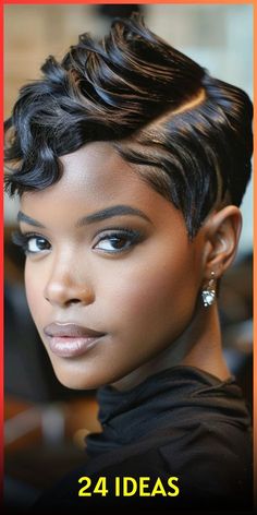 Consider these 24 short haircuts for black women for a fresh and exciting look. Each style adds depth and character to your hair, boosting its natural beauty. Short Vintage Hairstyles Black Women, Quick Weave Pixie Hairstyles, Mushroom Haircut Black Women, Short Natural Hair Styles For Black Women, Short Hair Cuts Black Women, Short Hair Styles For Black Women, Short Hair 4c, Very Short Bob Black Women, Short Hair Pixie Cuts Black Women