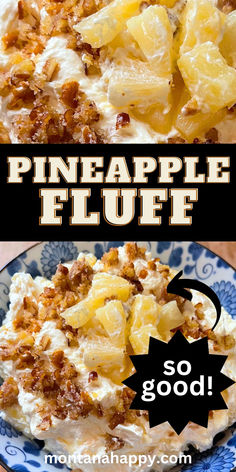 Top Photo: Close-up of Pineapple Fluff bottom photo: Pineapple Fluff with Pretzel Topping Light Pineapple Desserts, Canned Pineapple Tidbits Recipes, Coconut Pineapple Dessert Recipes, Summer Desserts Cold, Canned Pineapple Chunks Recipes, Pineapple Dessert Recipes No Bake, Family Reunion Desserts Summer, Pineapple Crunch Desserts, Chunk Pineapple Recipes