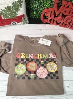 GMAS Christmas Long Sleeve Shirt Christmas Long Sleeve Shirts, Screen Print Transfer, Print Transfer, How To Clean Iron, Love Bugs, Unisex Design, Screen Print, Comfort Colors, Long Sleeve Shirt