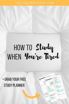 Learn how to study even when you're tired. Wake up and get your university or college work done. College Survival, College Advice, How To Study, Study Techniques, Study Smarter, College Work, College Study, Study Habits, Online College