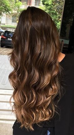 Healthy Blonde Hair, Balyage Long Hair, Balayage Hair Caramel, Long Hair Highlights, Brown Hair Shades, Black Hair Balayage, Brown Hair Inspo, Caramel Hair