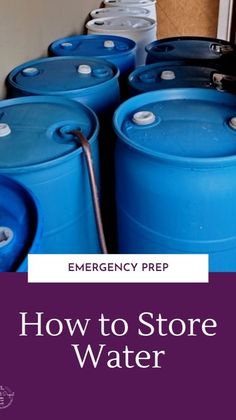 Long Term Water Storage, Survival Food Storage, Water Survival, Storing Water