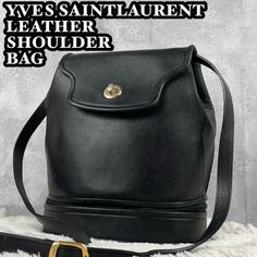 #ad Premium Quality VINTAGE YSL YVES SAINT LAURENT Black Leather Shoulder bag YS191, Fashion Bags Ysl Vintage Bag, Ysl Handbags Black, Vintage Ysl Purse, Ysl Black Purse, Ysl Sholder Bag, Black Leather Shoulder Bag, Vintage Ysl, Yves Saint Laurent Bags, Chic Vintage