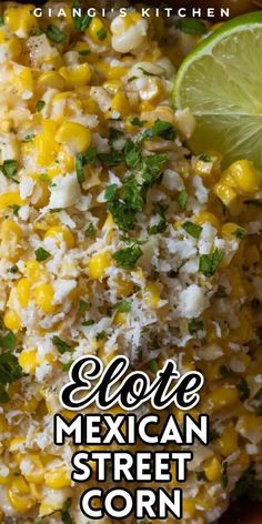 mexican street corn salad with cilantro and lime