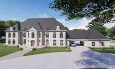 this is an artist's rendering of a large house