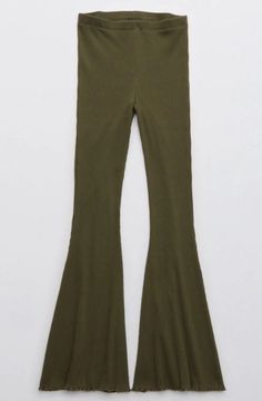 Brand New with the tags still on! Save BIG. Aerie Ribbed HI-RISED Olive Green Flared Pants! Medium sizing. Can be worn for a variety of occasions, super cute! Photos are of ones we have in stock. Please keep an eye out. We will be listing a lot more New With Tags items by Aerie soon! Want to purchase more than one? Please message us first! We'd be happy to make you a deal for multiple items.  Monday - Friday, 9AM - 4PM business hours 0-1 business day handling time Ships with USPS Ground Advantage 30 Day Return Period (must be in the same condition as when sent) Due to our fraud prevention policy, we only ship to the address entered at checkout.  Any and all questions welcome, message us! Green Flared Pants, Fraud Prevention, Sweatpants For Women, Comfy Sweatpants, Flare Pant, Wide Leg Sweatpants, Flared Pants, Mens Outfitters, Cute Photos