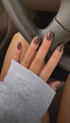 Cute Nails For Fall, Makijaż Smokey Eye, Neutral Nails, Brown Nails, Chic Nails