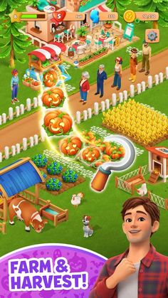 the farm and harvest game is shown in this screenshot