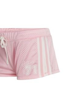 Mini booty shorts in a sport mesh fabrication Pink shorts with a low-rise waist and bodycon fit Functional white drawstring tie at centre-front Featuring a contrast white side seam taping on both sides Custom 'GIA' placement print on wearer's left leg hem Unlined - This fabric is not sheer Pull-on construction - Slip into with ease Recommended Underwear: Due to the low-mid rise, we recommend wearing this garment with a seamless low-mid brief Please note: Placement print is a unique design and co Placement Print, I Am Gia, Elle Magazine, Dolce E Gabbana, Really Cute Outfits, Cute Simple Outfits, Pink Shorts, Looks Style, Dream Clothes