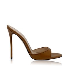 Identità Mule JILL PELLE CUOIO Snicker Shoes, Very High Heels, Brown Accessories, Chic Shoes, Formal Shoes For Men, Brown Heels, Gorgeous Shoes, Handbag Shoes, Dream Shoes