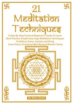 the book cover for 21 meditation techniques