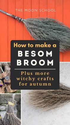 15 Witchy Crafts You Have to Make this Autumn (Fall Magick!) How To Decorate A Besom, Fall Witch Crafts, How To Make A Broom Witch, Make A Witches Broom, Witchy Diys, Witchcraft Resources, Witchcraft Crafts, Witchy Diy, Witchy Altar