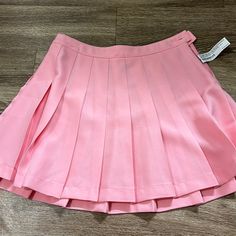 Forever 21 Pink Pleated Skirt Never Worn Before And In Perfect Condition Preppy Mini Skirt For Spring, Pink Preppy Tennis Skirt For Spring, Spring Preppy Skirted Tennis Skirt, Preppy High Waist Spring Skirt, Preppy High-waist Skirt For Spring, Preppy Pleated Skirt Skort For Spring, High Waist Spring Skirt In Preppy Style, Preppy Short Pleated Skirt For Spring, Preppy Lined Pleated Skirt For Spring