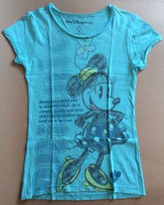 WALT DISNEY WORLD Minnie Mouse Blue T-Shirt Size M 100% Cotton Top Short Sleeve  | eBay Mickey Mouse Sweatshirt, Mickey Mouse T Shirt, Blue T Shirt, Grey Tee, Blue T, Blue Tshirt, Cotton Top