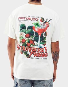 Bdg Urban Outfitters Strawberry Fraise Tee. Graphic Screened On Chest. Large Graphic On Back. Crew Neck. Short Sleeve. 100% Cotton. Machine Wash. Imported. Overalls Boys, Chino Pants Women, Wwe T Shirts, Style Graphic Tee, Graphic Trends, Winter Project, Bdg Urban Outfitters, Boys Graphic Tee, Girls Graphic Tee